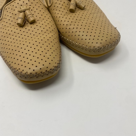 Stuart Weitzman Lincoln Tan Khaki Galaxy Women's Loafers Driving Mocs Moccasins - Picture 3 of 7